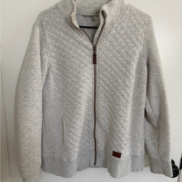 L.L. Bean Tops - L.L. Bean Gray Quilted Sweatshirt